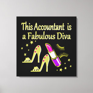 GLITZY GOLD ACCOUNTANT DESIGN CANVAS PRINT