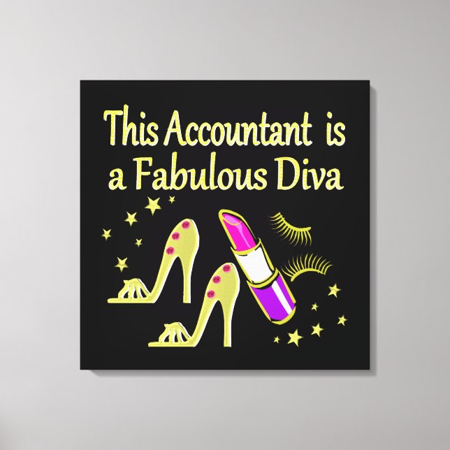 GLITZY GOLD ACCOUNTANT DESIGN CANVAS PRINT (Front)