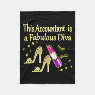 GLITZY GOLD ACCOUNTANT DESIGN FLEECE BLANKET