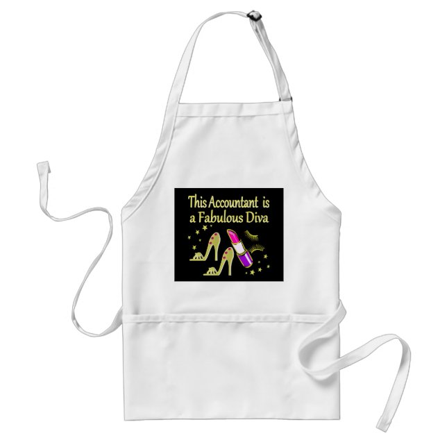 GLITZY GOLD ACCOUNTANT DESIGN STANDARD APRON (Front)