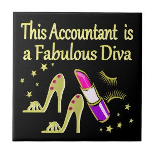 GLITZY GOLD ACCOUNTANT DESIGN TILE