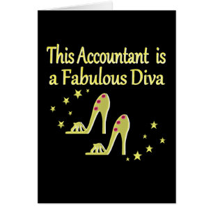 GLITZY GOLD ACCOUNTANT DIVA DESIGN