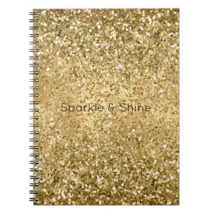 Glitzy Gold Glam Glitter Sparkle           Notebook
