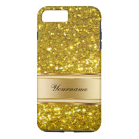 Glitzy Gold Glitter Monogram