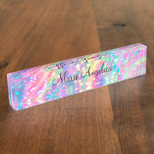 Glitzy Holographic Nameplate