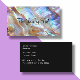 Glitzy Jewelry Theme Abalone Style Background Business Card