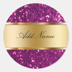 Glitzy Monogram Sticker Labels