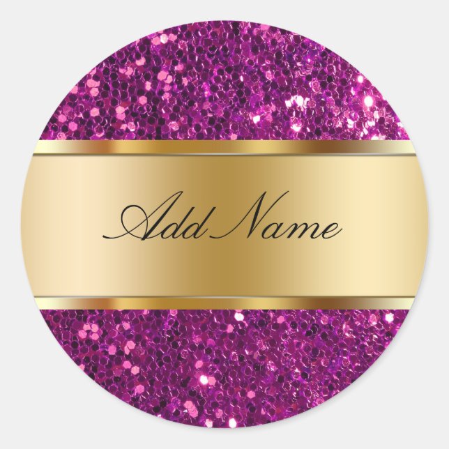 Glitzy Monogram Sticker Labels (Front)