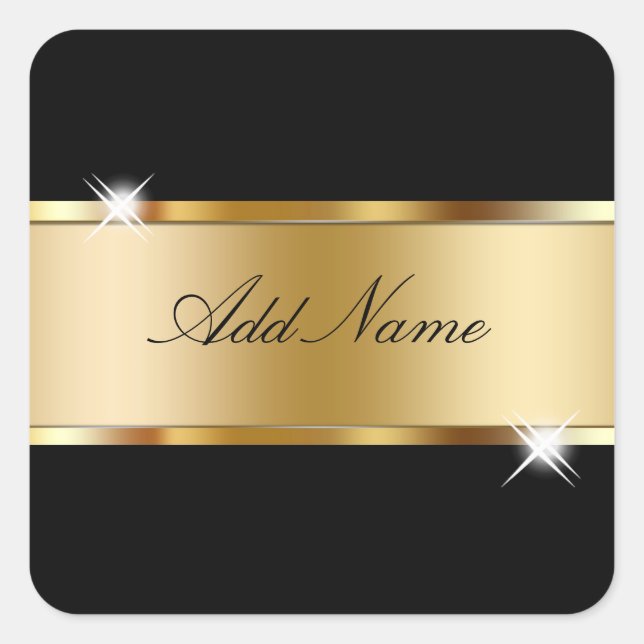 Glitzy Monogram Sticker Labels "monogram city" (Front)