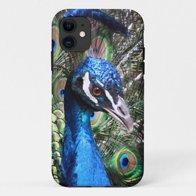 Glitzy Peacock Case-Mate iPhone Case (Back)