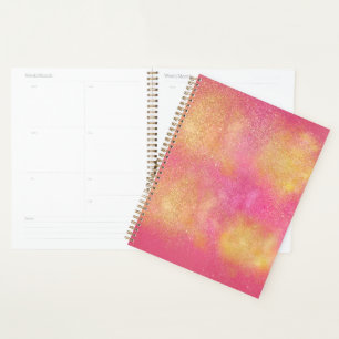 Glitzy Pink Gold Sparkle Planner