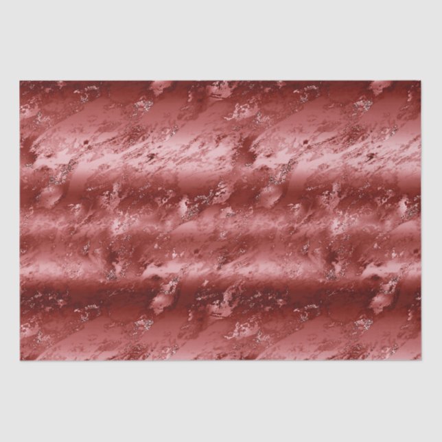 Glitzy Red Ombre Marble    Tissue Paper (Front)