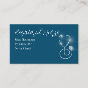 Glitzy Registered Nurse Simple  Business Card