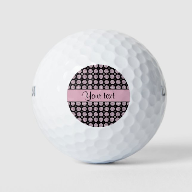 Glitzy Sparkly Lilac Glitter Buttons Golf Balls (Front)