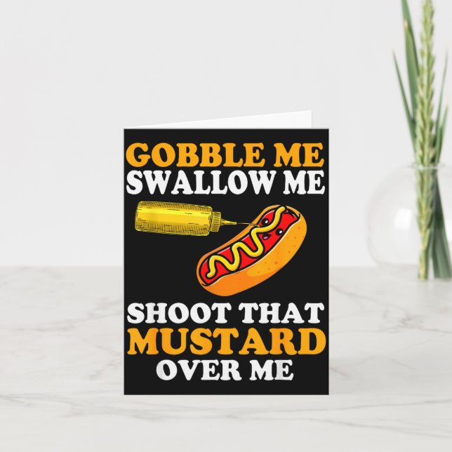 Glizzy Gobbler Funny Glizzy Meme Hot Dog Lover Men Card (Front)