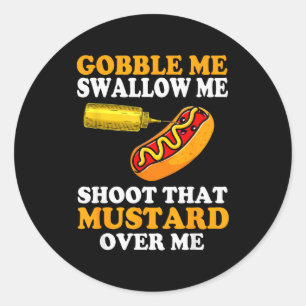 Glizzy Gobbler Funny Glizzy Meme Hot Dog Lover Men Classic Round Sticker