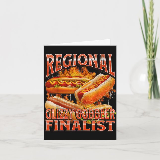 Glizzy Gobbler Funny Wiener Hot Dog Meme Bootleg G Card (Front)