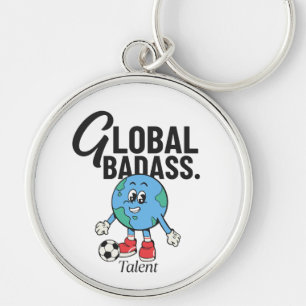 Global badass talent key ring