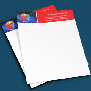 Global Business Globe Letterhead Template