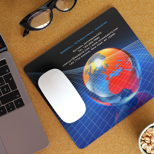 Global Business Globe Mouse Pad Template (Creator Uploaded)