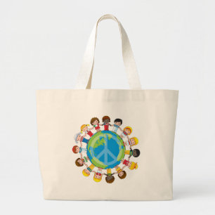 Global Children Large Tote Bag