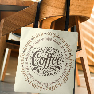 Global Coffee Circle Tote Bag