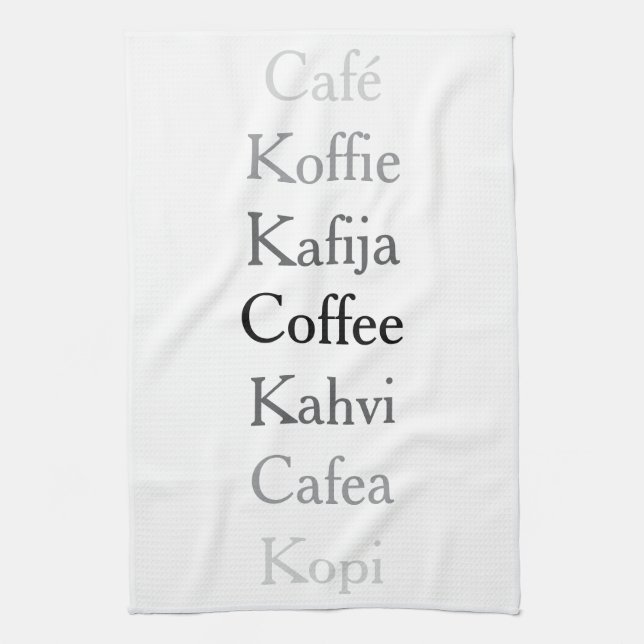 Global Coffee Tea Towel (Vertical)