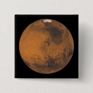 Global Colour View of Mars 15 Cm Square Badge