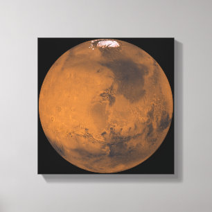 Global Colour View of Mars Canvas Print