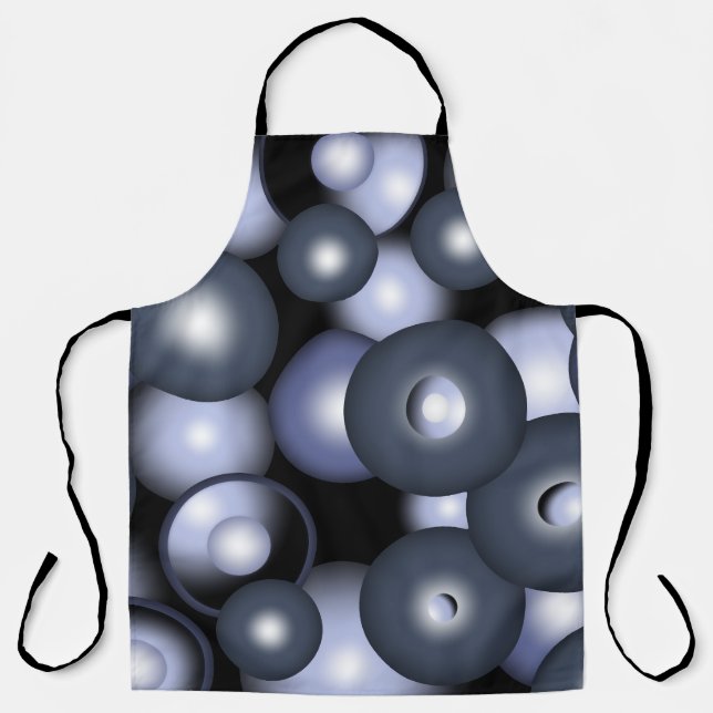 Global Concentric Circle Orbital Abstract Art Apron (Front)