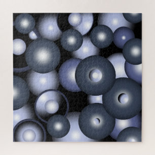 Global Concentric Circle Orbital Abstract Art Jigsaw Puzzle