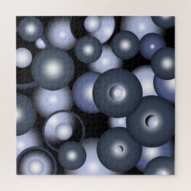 Global Concentric Circle Orbital Abstract Art  Jigsaw Puzzle (Vertical)