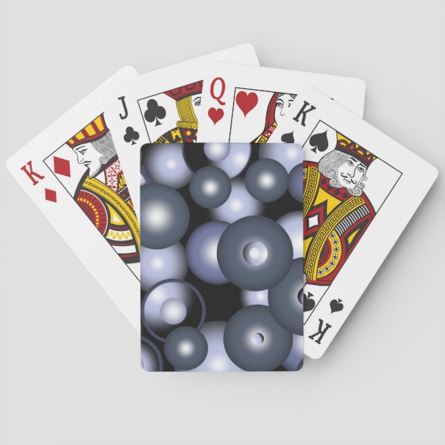 Global Concentric Circle Orbital Abstract Art  Playing Cards (Back)