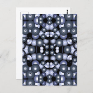 Global Concentric Circle Orbital Abstract Art Postcard