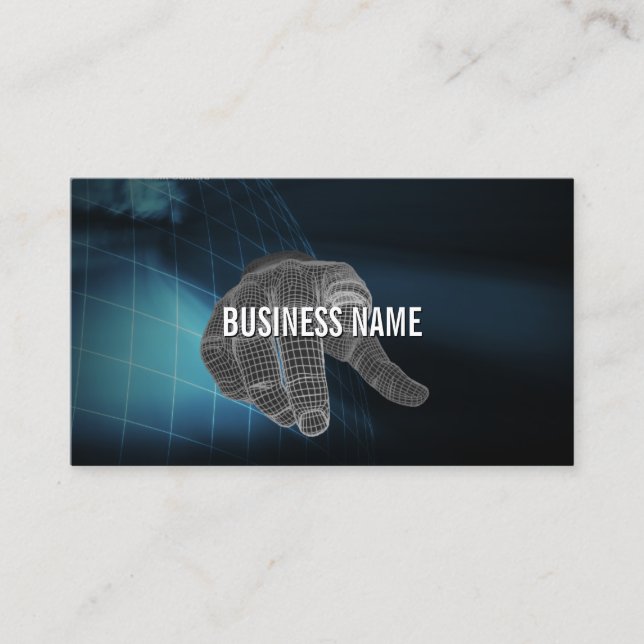 Global Digital Finger Touch QR Code Business Card (Front)