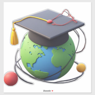 Global Education And Graduation: World With Cap
