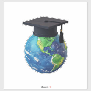 Global Education And Graduation: World With Cap