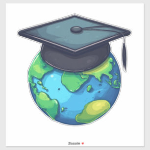 Global Education And Graduation: World With Cap