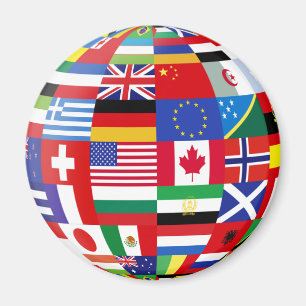 Global Flags Fridge Magnet