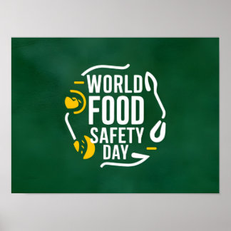 Global Food Safety Day Conceptual Background Poster