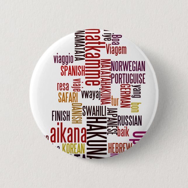 Global Groove: Hakuna Matata in Every Language 6 Cm Round Badge (Front)