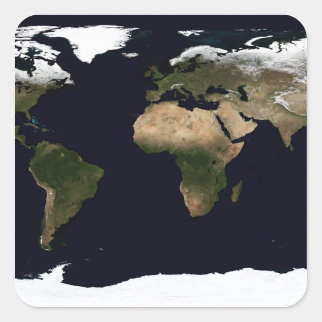 Global image of our world square sticker (Front)