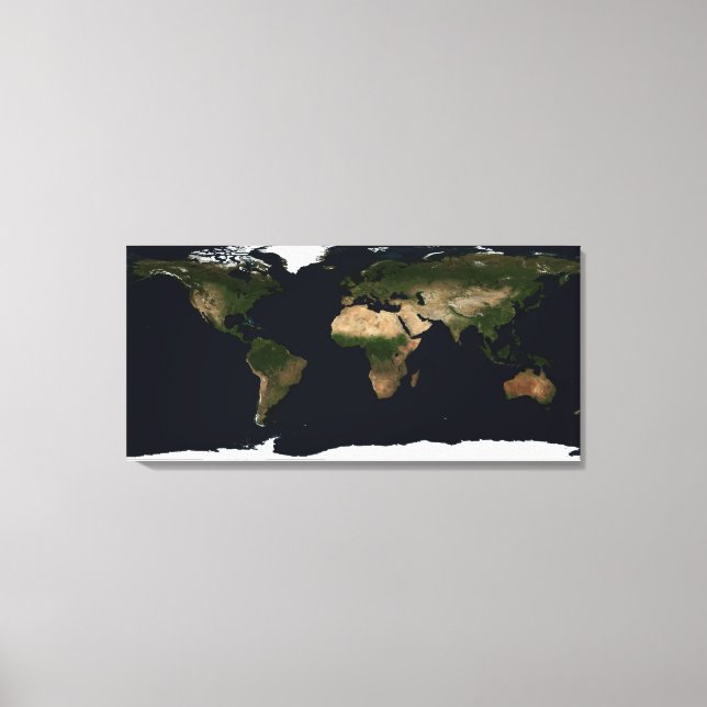 Global image of the world canvas print (Front)