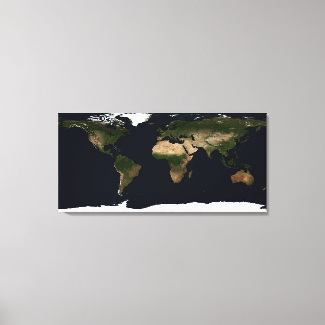 Global image of the world canvas print (Front)