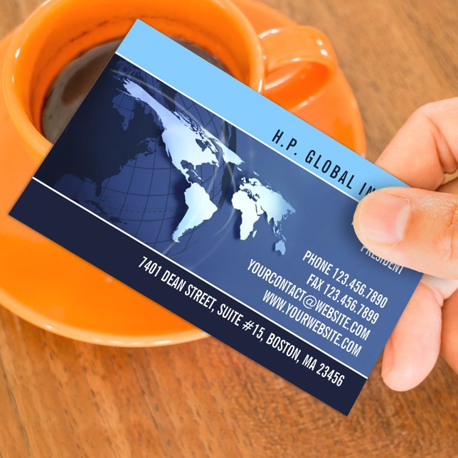 Global Internation Map Business Card (Creator Uploaded)
