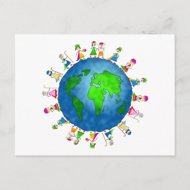 Global Nativity Kids Postcard (Front)