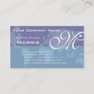 Global Sales and Marketing Blue World Map Business Card