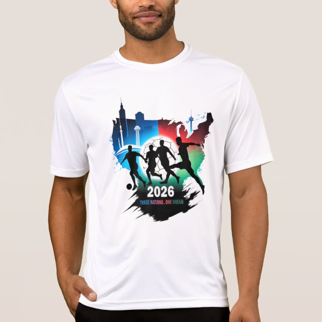 Global Soccer 2026 Three Nations. One Dream.  T-Shirt (Front)