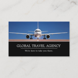 Global Travel Agency Agent Business Card