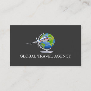 Global Travel Agency Agent Business Card